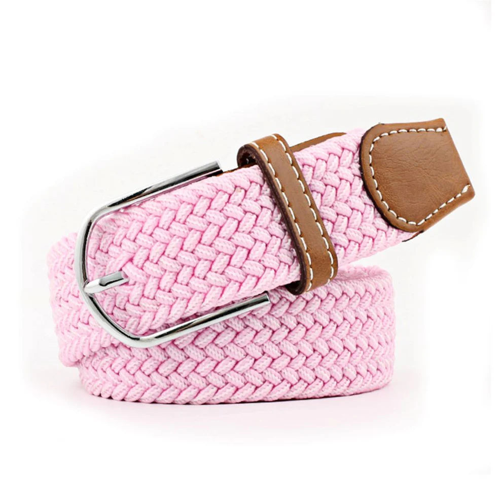 TuffRider FlexiFit Stretch Braided Riding Belt Pink