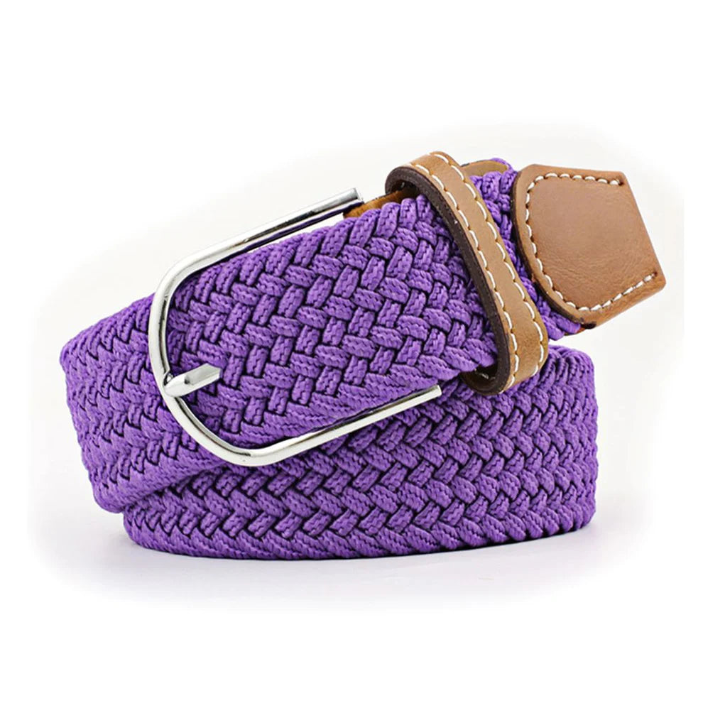 TuffRider FlexiFit Stretch Braided Riding Belt Purple