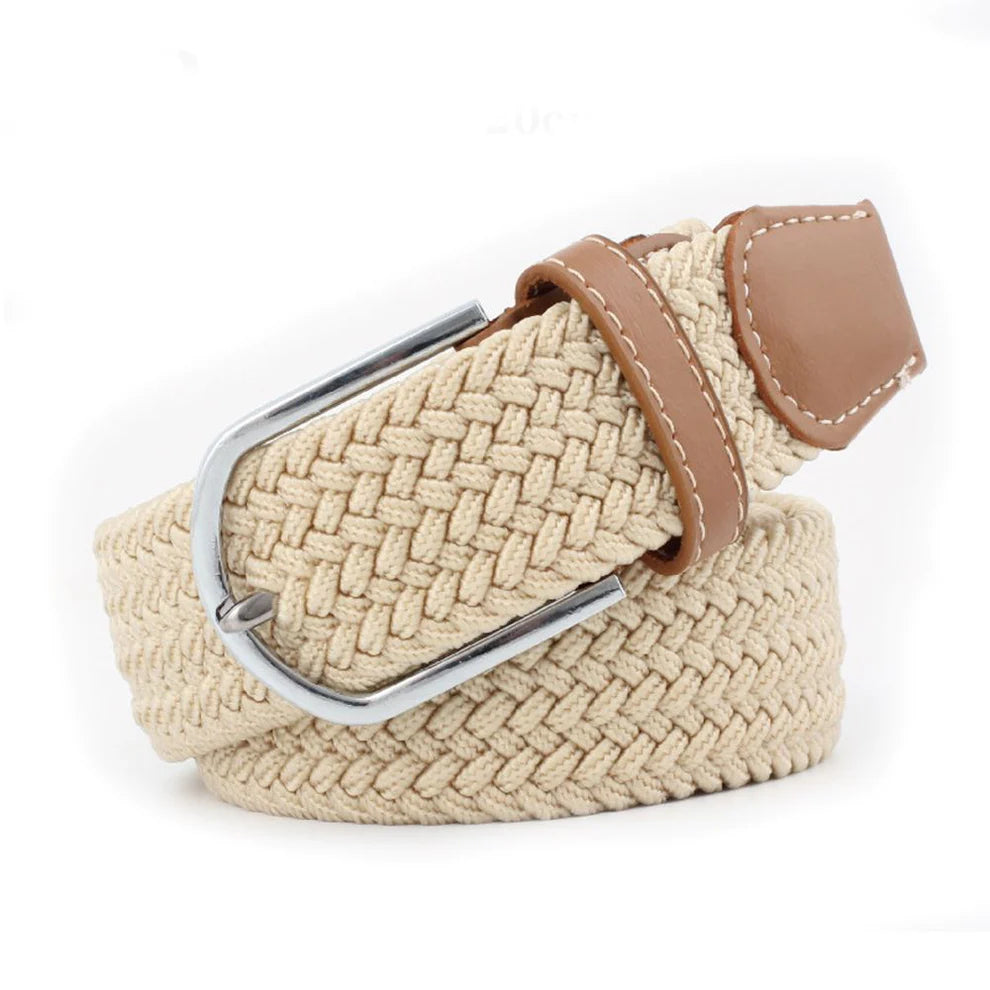 TuffRider FlexiFit Stretch Braided Riding Belt Beige