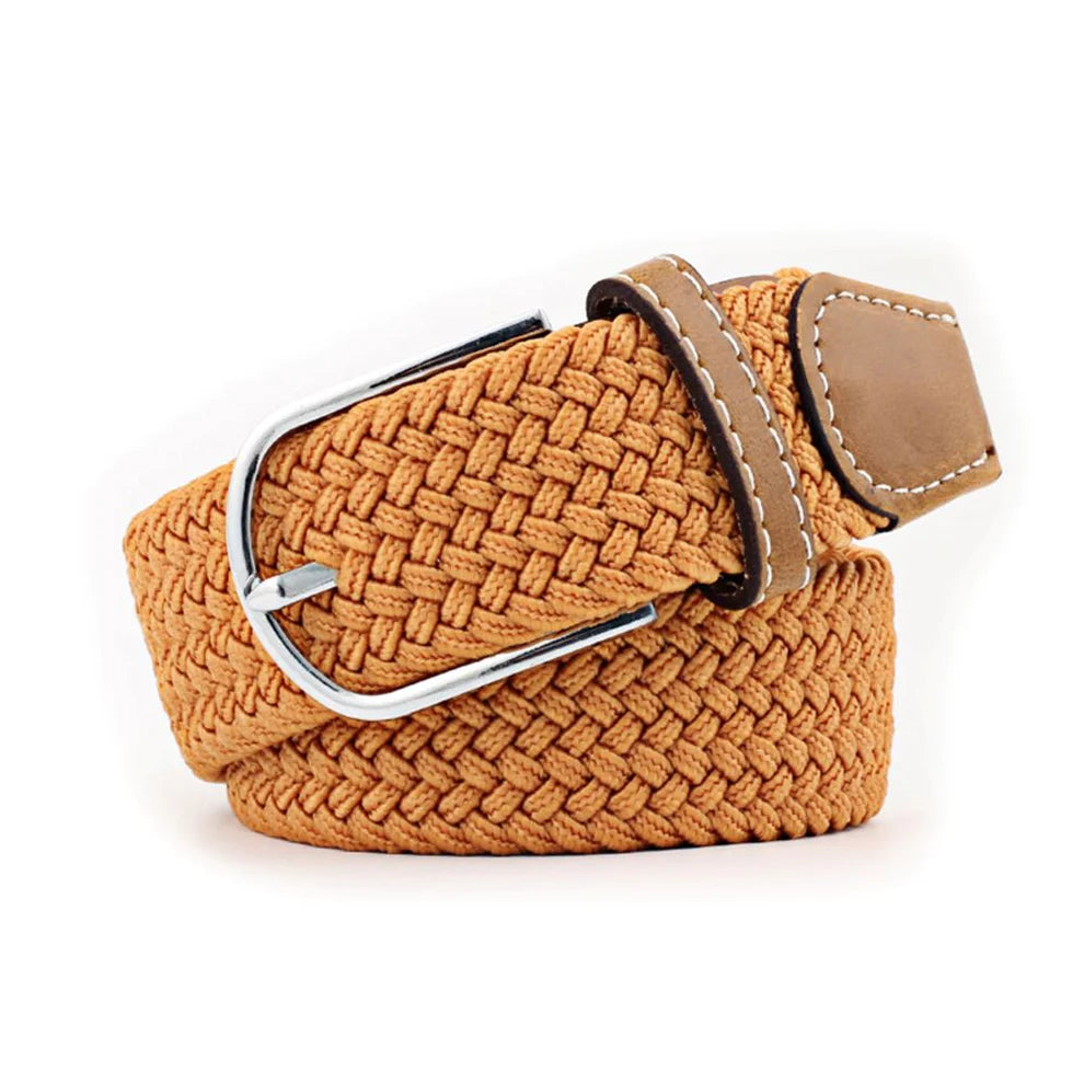 TuffRider FlexiFit Stretch Braided Riding Belt Camel