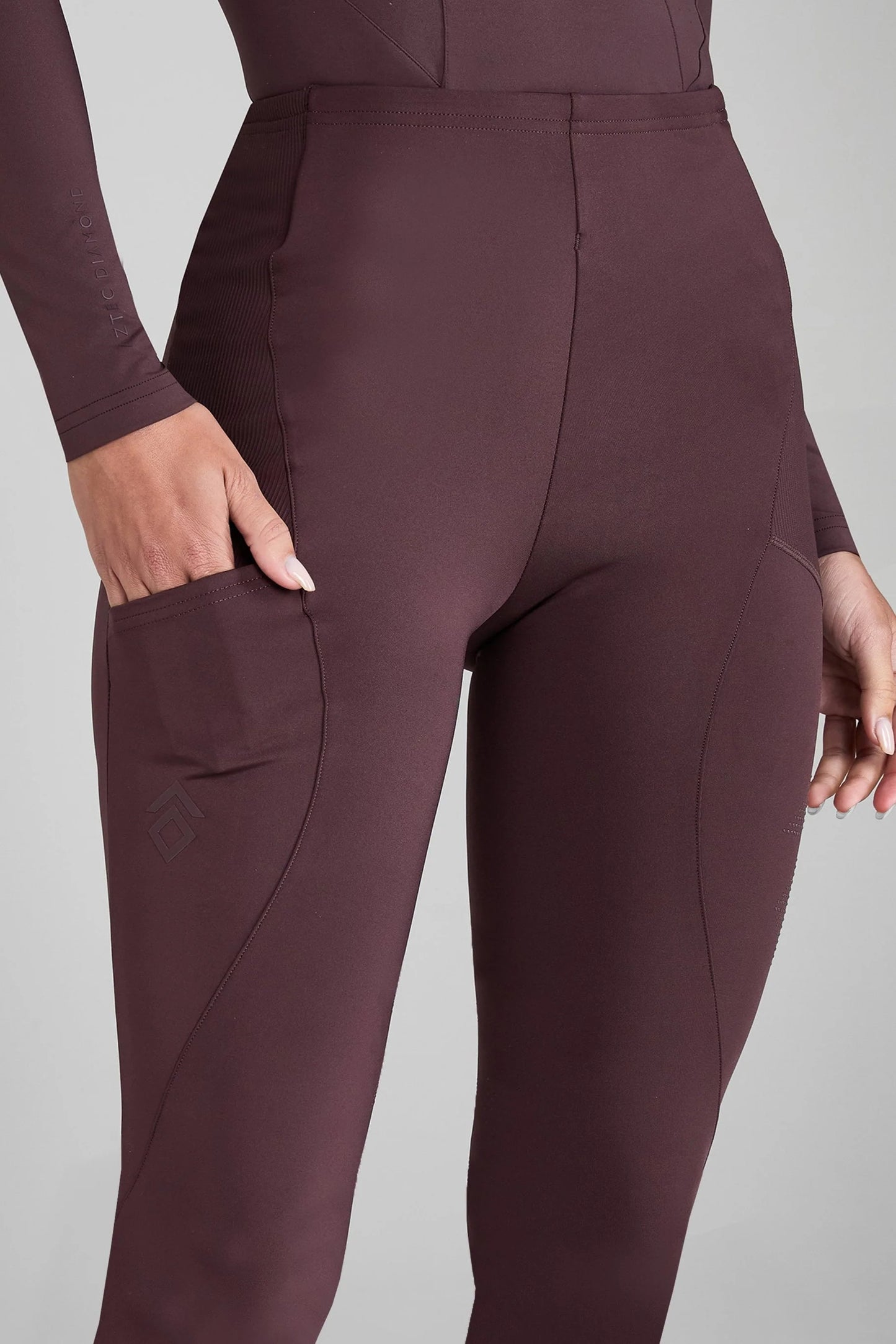 Deep Mauve Core Leggings knee Grip