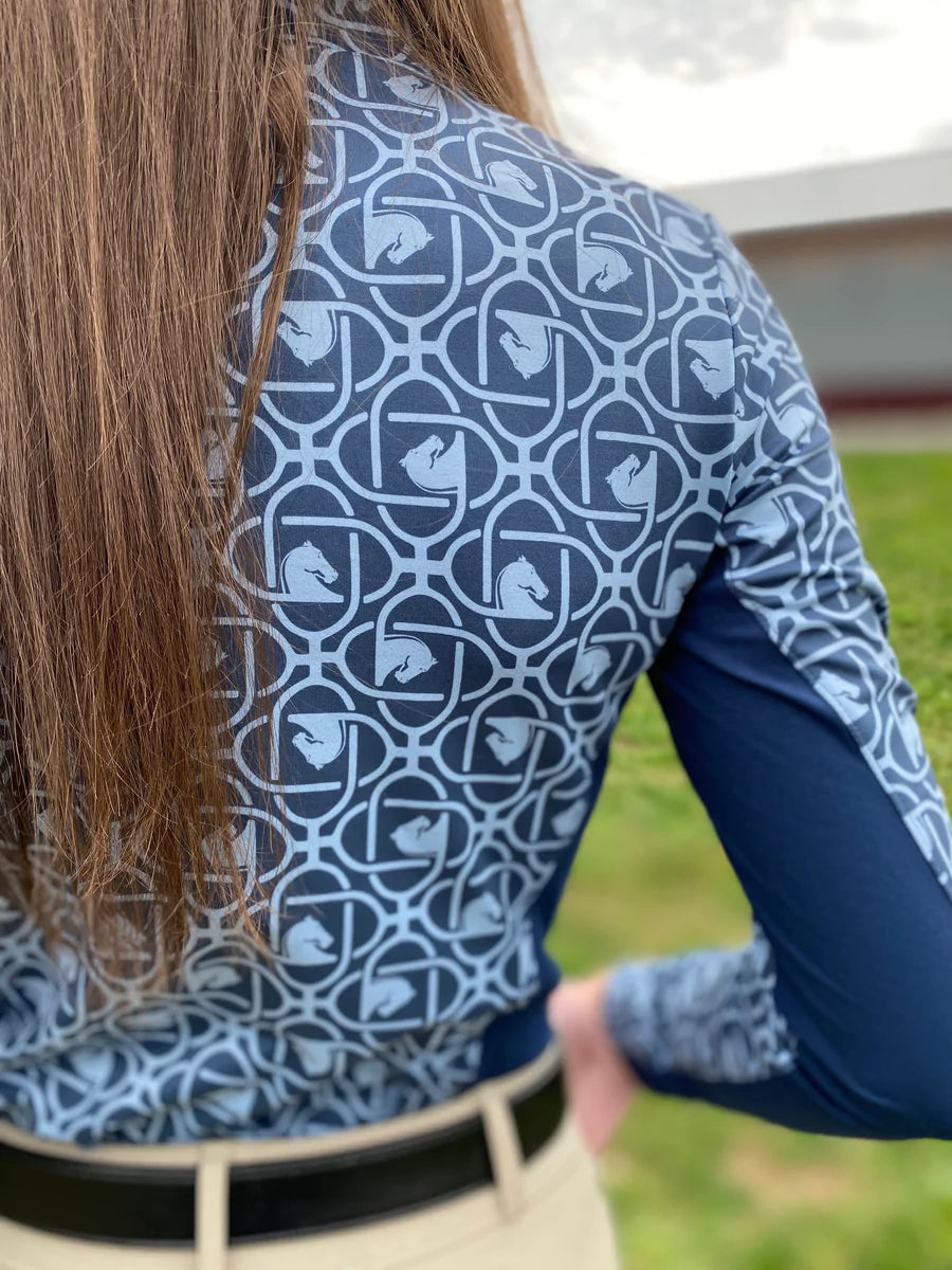 Spurred Quarter Zip with Mesh