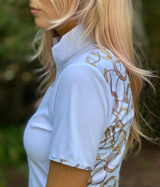 Short-sleeve Shoes Show Shirt White