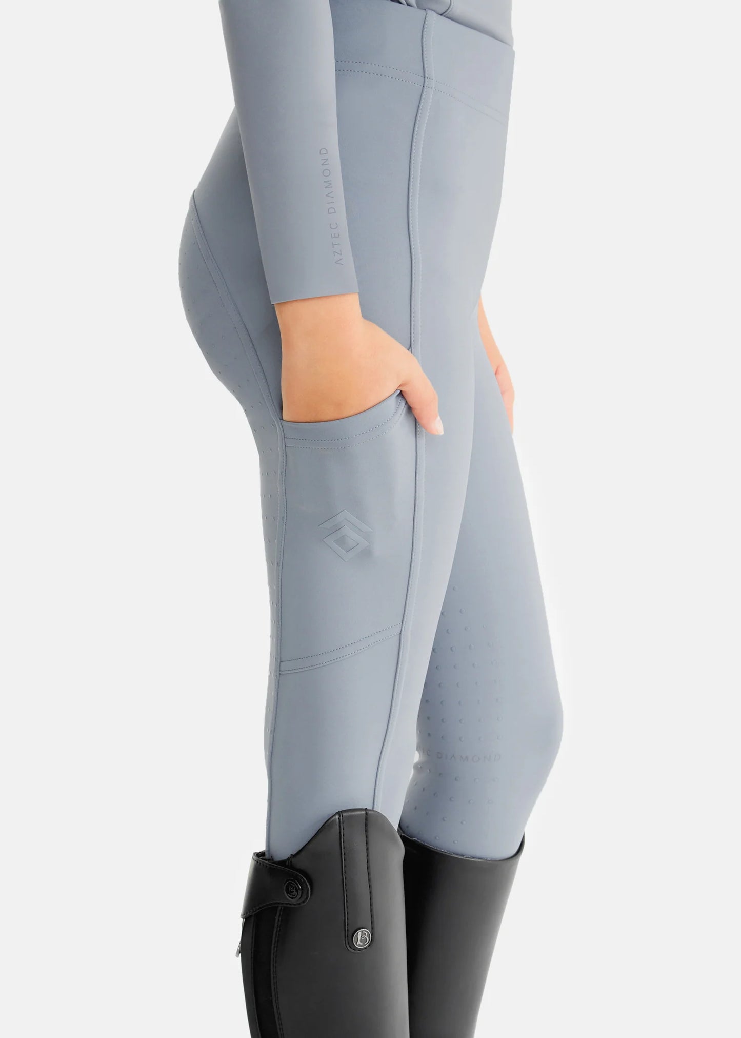 YR Ash Blue Full Seat Leggings