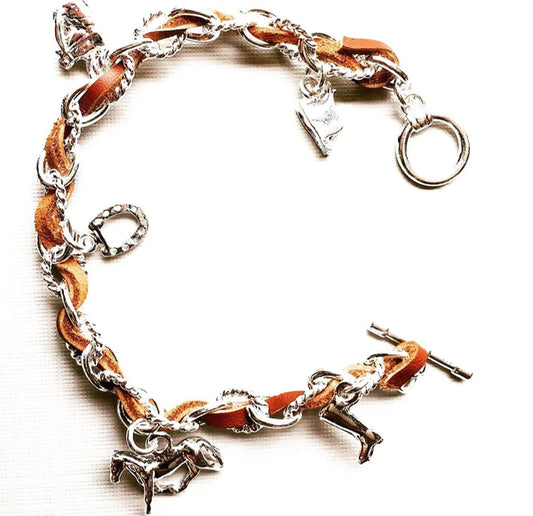 Silver Horse Charm Bracelet