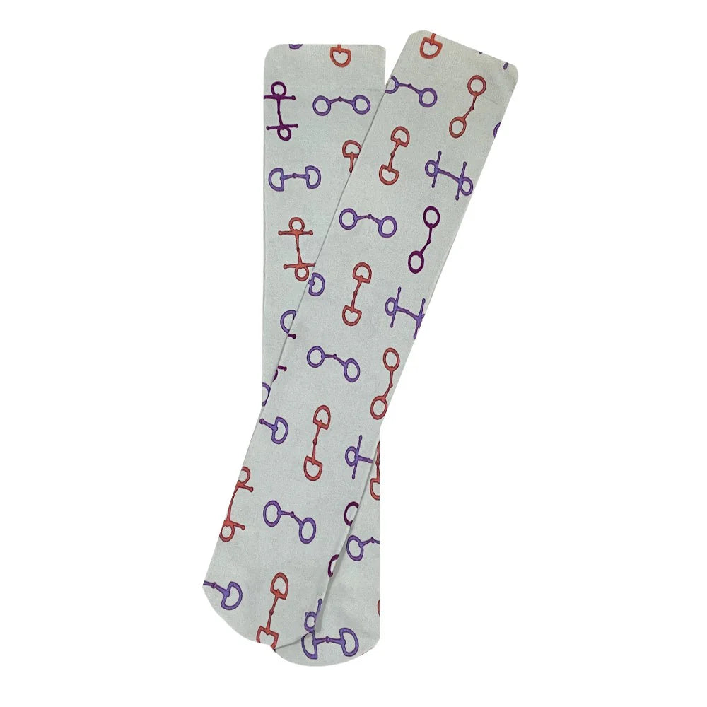 AWST INT'L LADIES LILA SNAFFLE BITS SOCKS