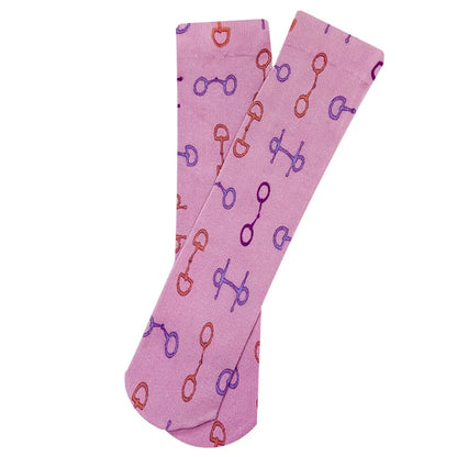 AWST INT'L LADIES LILA SNAFFLE BITS SOCKS