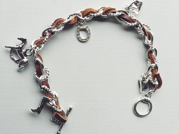 Silver Horse Charm Bracelet