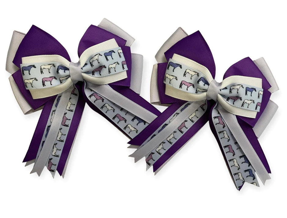 Show Bows- Lilac Slipper Pony