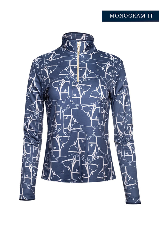 EQUINA QUARTER-ZIP MEDIUM-WEIGHT | LONG SLEEVE | CHEVAL NAVY