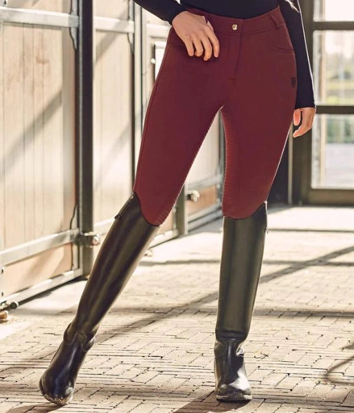 Burgundy Full Grip Breeches