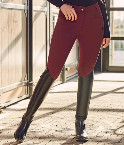 Burgundy Full Grip Breeches