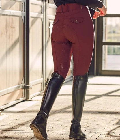 Burgundy Full Grip Breeches