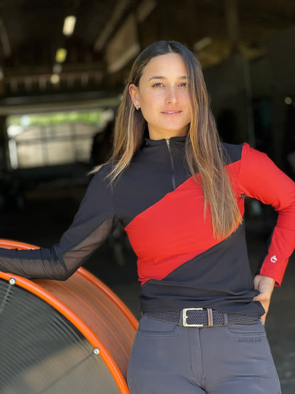 Sophie Schooling Shirt Red/Black