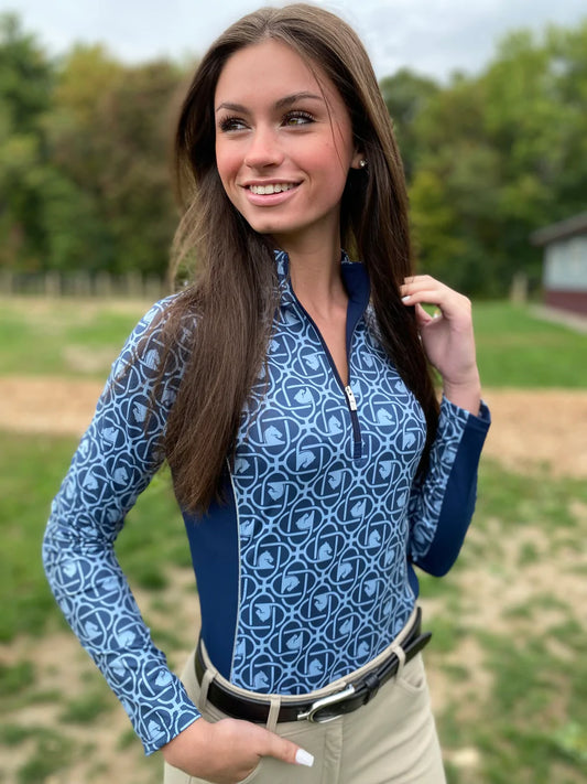 Spurred Quarter Zip with Mesh