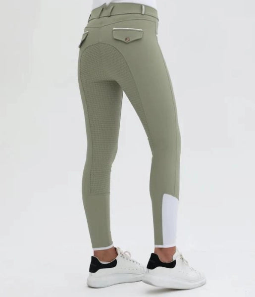 Olive Full Grip Breeches