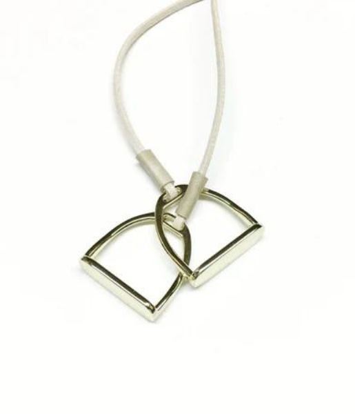 Double Stirrup Leather Necklace