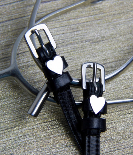 Silver Heart Spur Straps